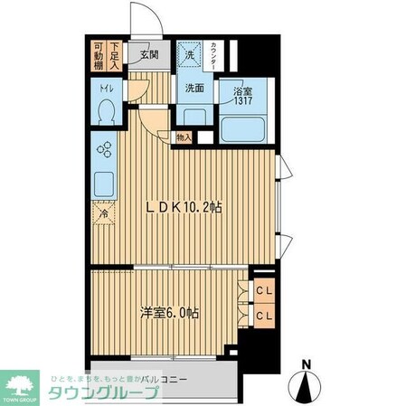 HF上野入谷レジデンスの物件間取画像